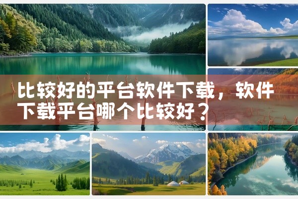 比较好的平台软件下载