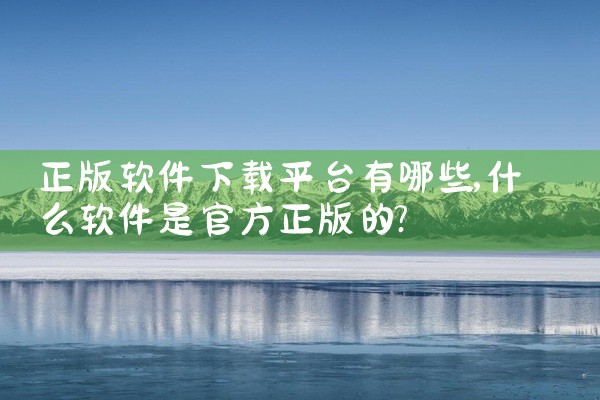 正版软件下载平台有哪些