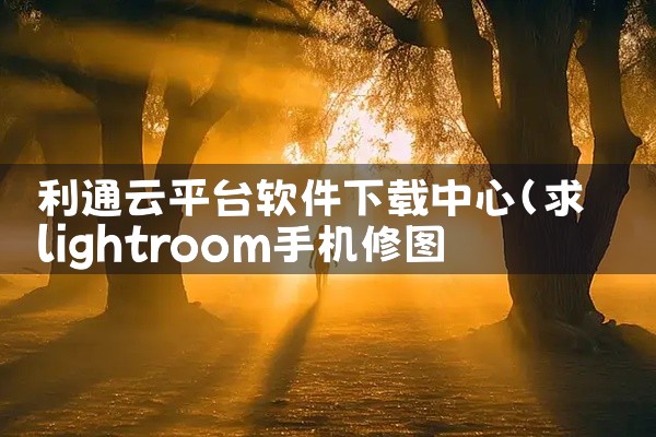 利通云平台软件下载中心