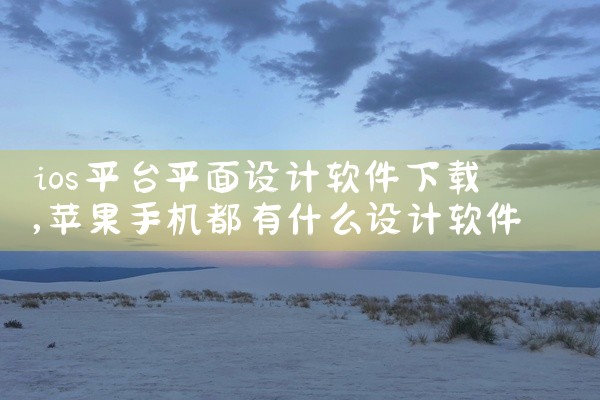 ios平台平面设计软件下载