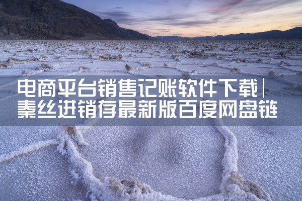 电商平台销售记账软件下载
