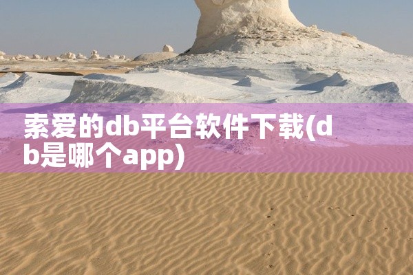 索爱的db平台软件下载
